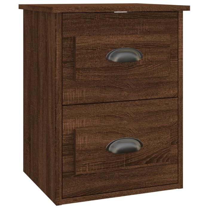 Magnifique Tables de chevet murales (2 PCS) - ZENCORE - Lot de 2 armoires de chevet - Chêne marron 41 5x36x53cm M2962740