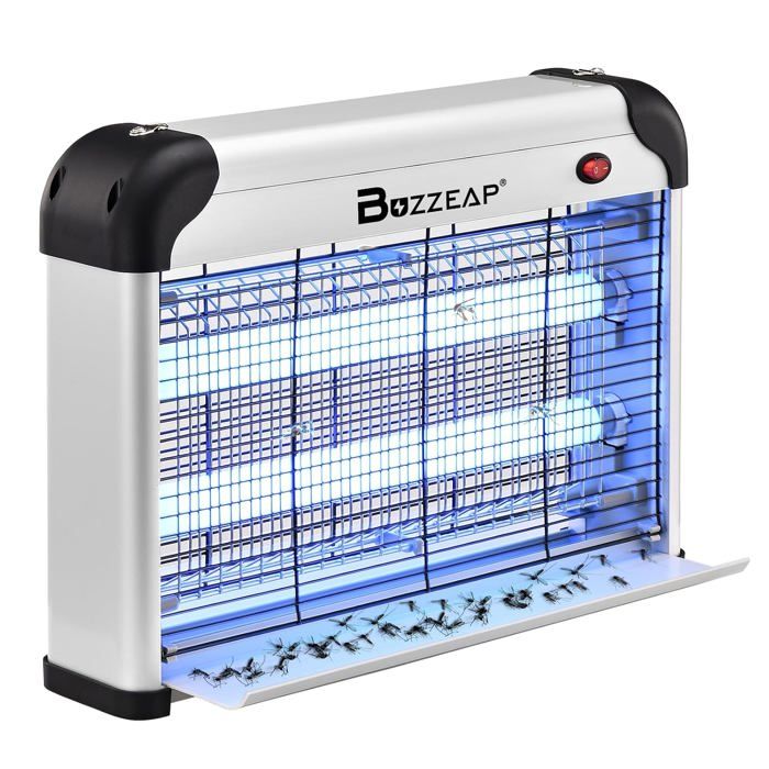 Lampe Anti-Moustique 20W Tue Mouches Électrique Intérieur - Piège Insectes 50-100m²