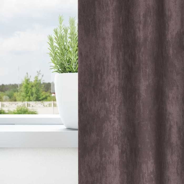 Meuble Déco - VOILAGE - Marron - Rideaux en velours - Set de 2 - Marron 260x140 cm Velours - pour salon luf7262282