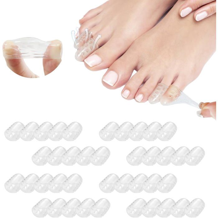 40 Pièces Protège-orteils Anti-friction en Silicone Capuchons dorteils Respirantes Pour Ampoules Callosités
