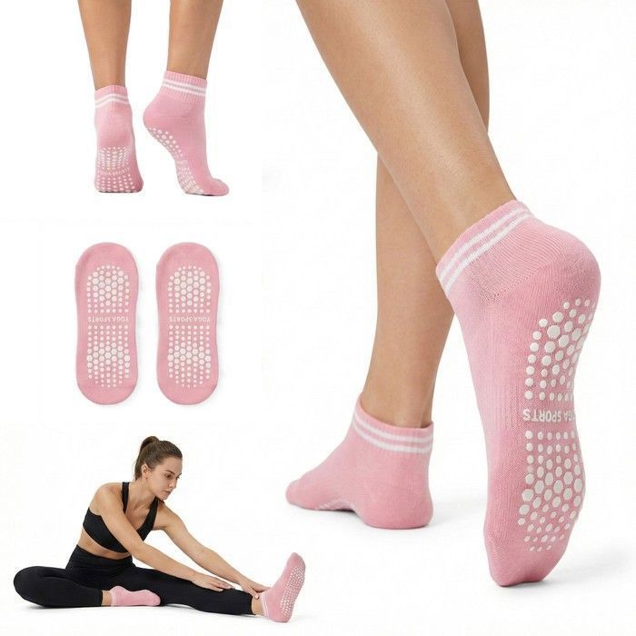 Chaussettes antidérapantes - NIKCORP - Stop - Semelle amortie - Coutures plates - Bandes croisées antiglisse