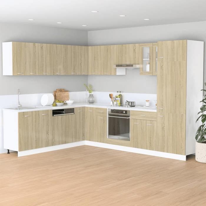 En PromotionMeuble pour cuisine - COCO - Placard bas de cuisine - Lyon Chêne Sonoma 80x46x815cm - bois dingéniphu68w En PromotionMeuble pour cuisine - COCO - Placard bas de cuisine - Lyon Chêne Sonoma 80x46x815cm - bois dingéniphu68w