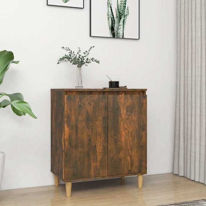 Brun Buffet Chêne fumé 60x35x70 cm Bois dingénierie - Meuble Rangement LV33543