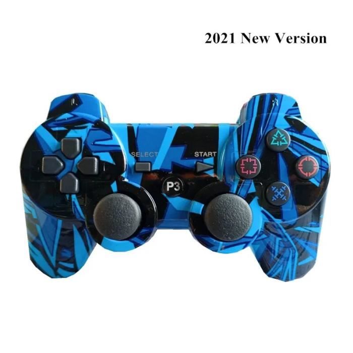 OUBANG Lot de 2 Manettes pour PS3, Manette Sans fil compatible pour PlayStation 3 avec Dual