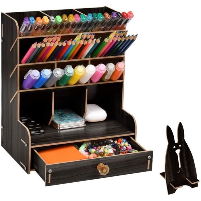Pot à Crayons Métal Doré 3 Compartiments – Organisateur Bureau Élégant Et Pratique