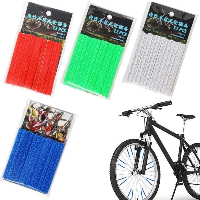 Réflecteur de Rayon de Vélo, 48 Pièces Couvre Rayon Velo, Réfléchissants à  Rayons de Vélo, Paille Velo, Réflecteur de Roue VéL[571] - Cdiscount Sport