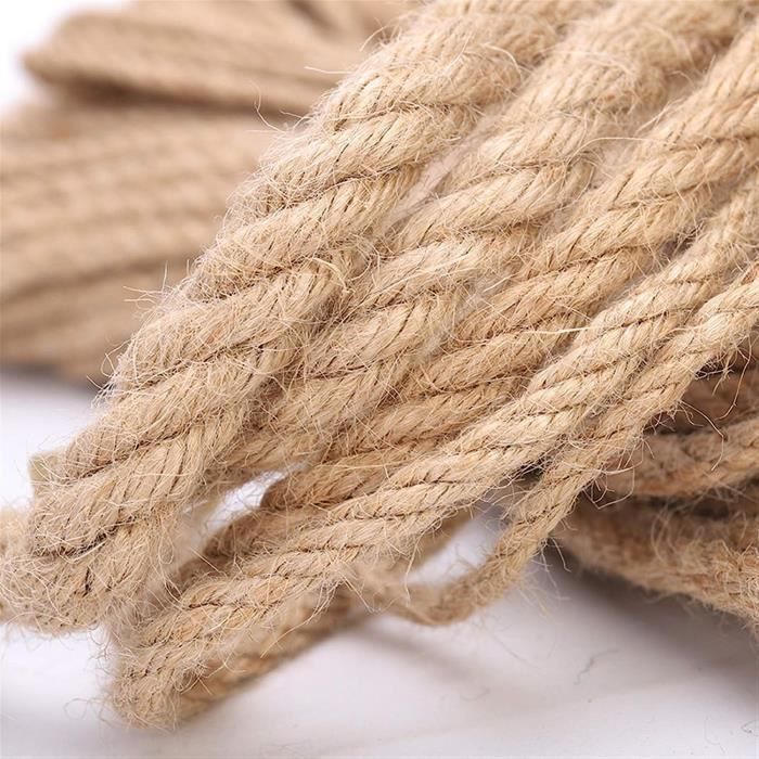 Corde De Jute Naturelle Torsadée De 120 M X 6 Mm - Corde De Chanvre