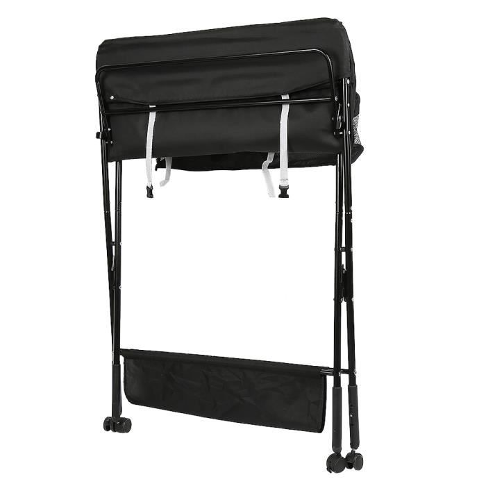 Table à Langer Pliable Pour Bébé - Avec Rangements Et Ceinture Sécurité - Motif Girafe