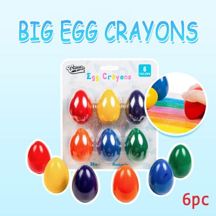 6 Crayons De Couleur En Forme D’animaux – Non Toxiques, Lavables – Faciles à Tenir – Pour Enfants De 4 à 8 Ans