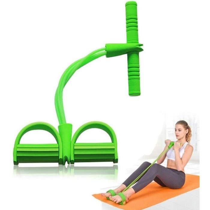 Bande élastique De Fitness Multifonction - 4 Tubes Avec Pédales - Idéale Pour Abdos, étirements, Yoga Et Musculation à La Maison Ou En Voyage