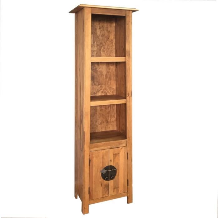Meuble de salle de bains autoportant en bois pin massif recyclé - INGSHOP - Vintage - 48 x 32 x 170 cm