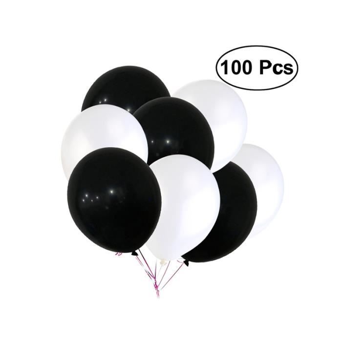 12 Pouces Latex Ballons Pour Fete D Anniversaire De Mariage Decoration Noir Et 50pcs Blanc 50pcs Achat Vente Ballon Decoratif Cdiscount