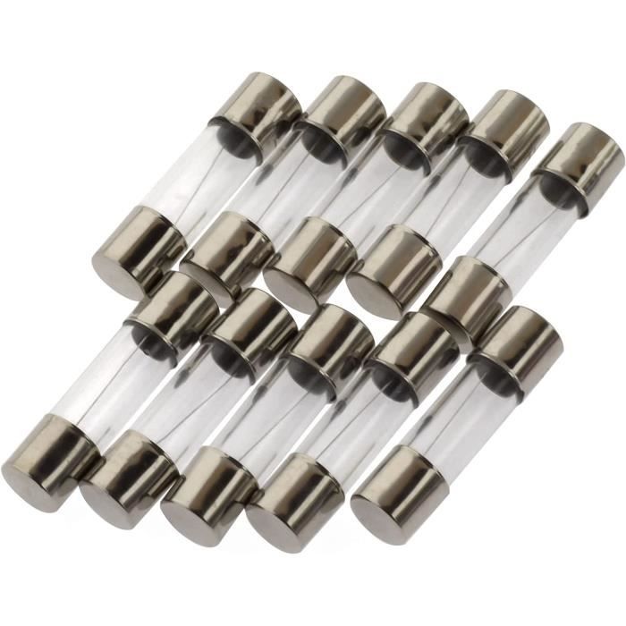 Fusibles Verre 15A 5x20mm 250V - Lot De 10 SeKi Pour Appareils Électriques