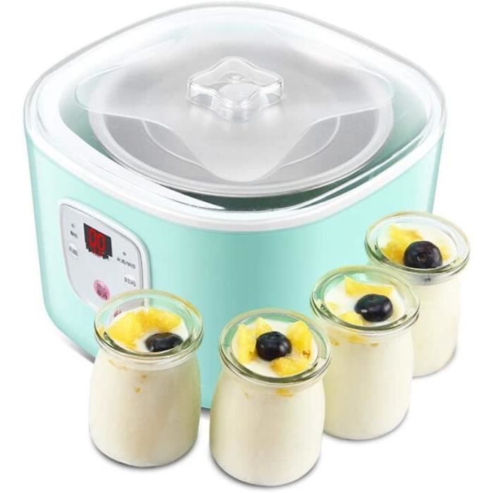Yaourtière Avec Thermostat Réglable Yaourtière électrique Kanoauo 1,2 L - Avec Régulation De Température, Pour Yaourts Et Vin De Riz Maison Yaourtière Avec Thermostat Réglable Yaourtière électrique Kanoauo 1,2 L - Avec Régulation De Température, Pour Yaourts Et Vin De Riz Maison