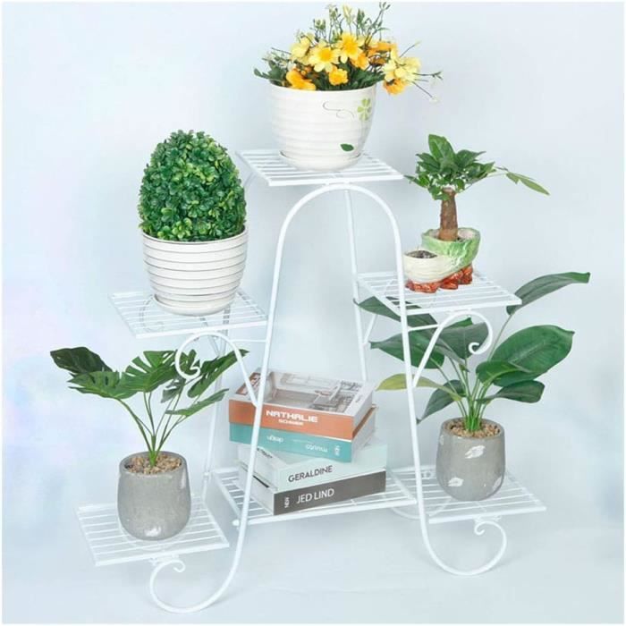 Étagère à Plantes En Bois 7 Niveaux Avec Roulettes - 93x30x115cm, Capacité 68kg