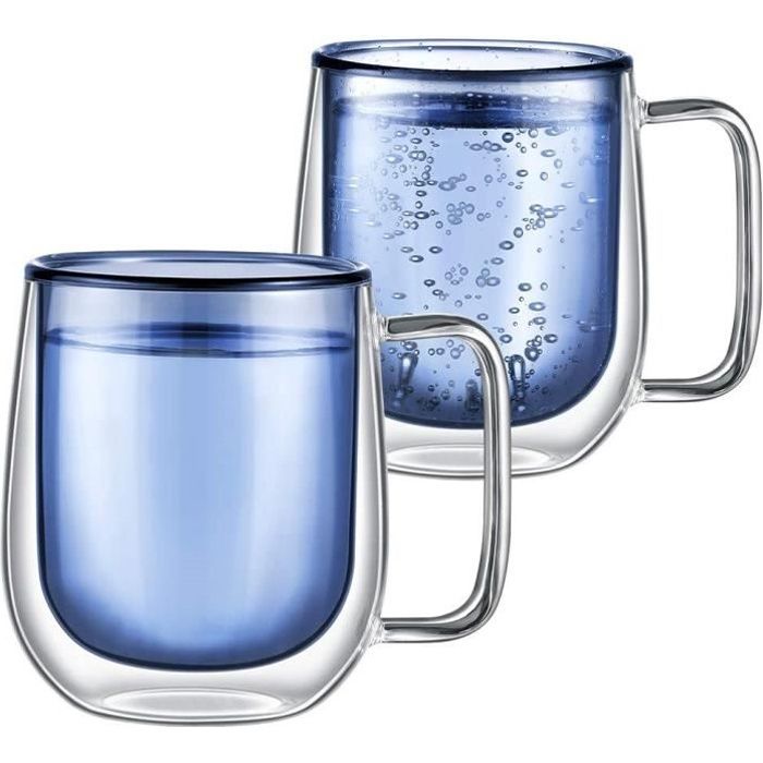 Tasse à Thé En Verre Double Couche 60 Ml - Verre Borosilicaté Résistant à La Chaleur - Design Avec Trou Et Résine - Pour Dégustation Thé - 5
