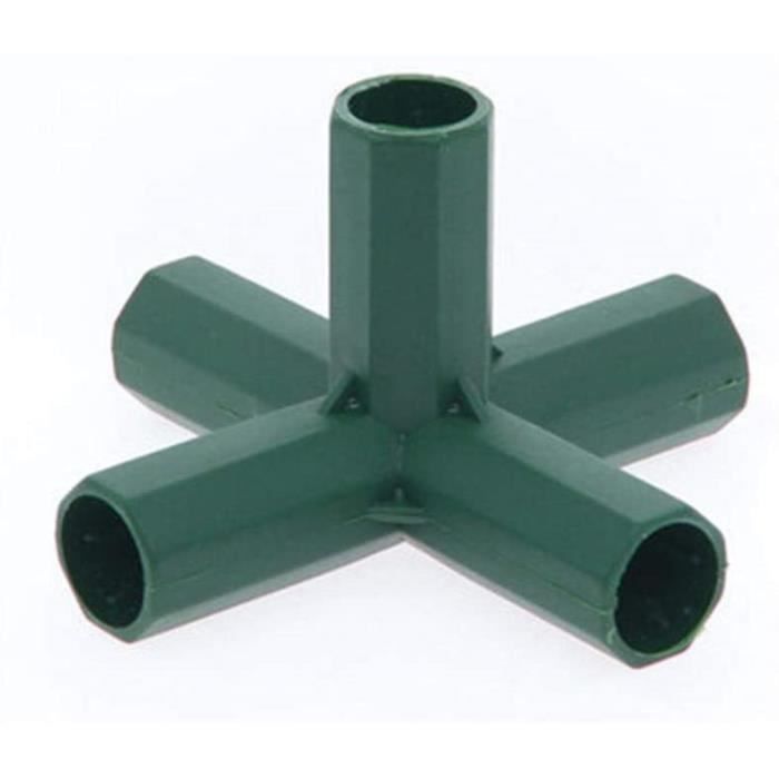 10 pièces connecteur de cannes enduites de plastique connecteur de cadre de serre pour support stable de jardin connecteur de bâtiment de cadre de serre robuste connecteurs de meubles 16mm 5-voies 