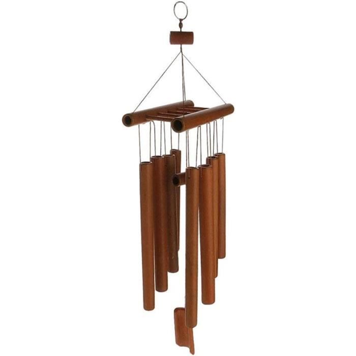 Carillon En Bambou Naturel – Pour Balcon, Jardin Ou Intérieur – Son Apaisant Et Déco Zen