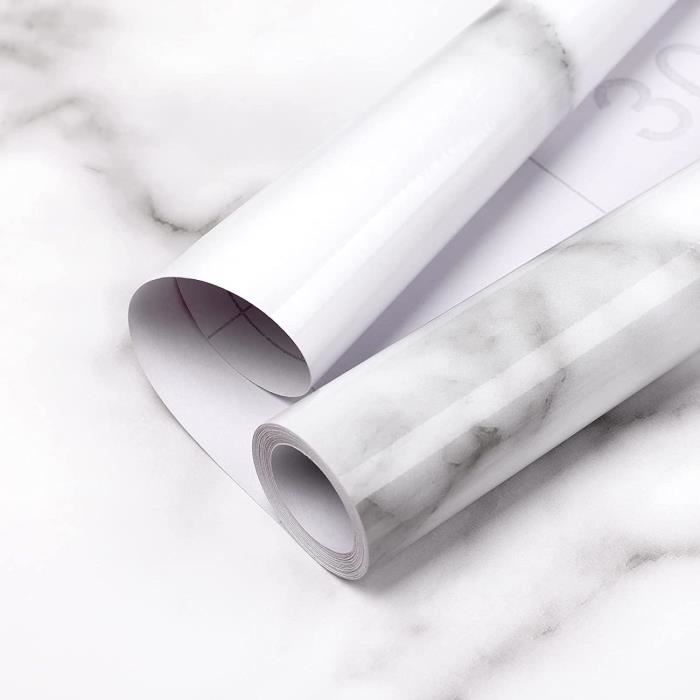Papier Adhésif pour Meuble de Marbre 30 cm X 300 cm Imperméable Papier