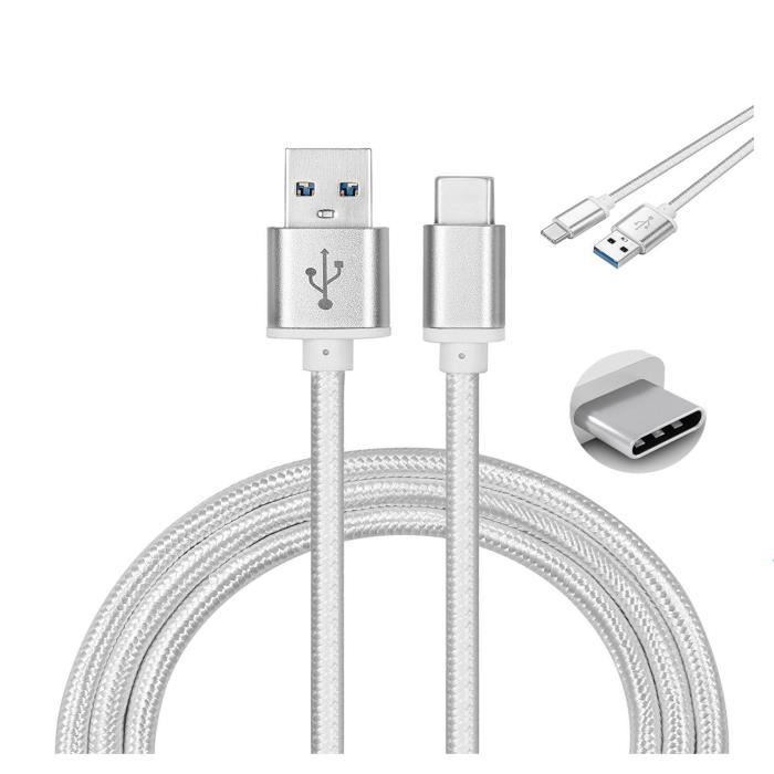 Chargeur Rapide pour Samsung + Câble de Chargeur USB C - 3 Mètres