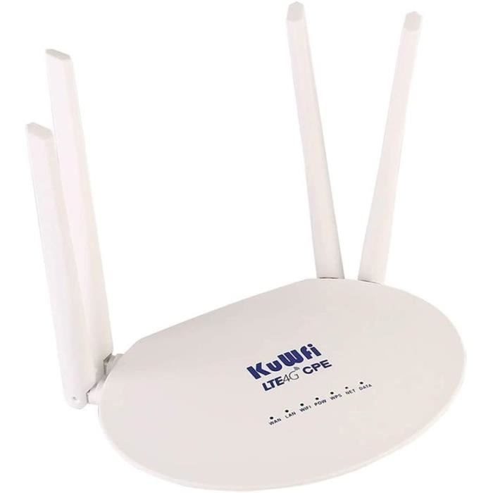 Routeur 4G+ CAT6 WiFi 1200 Mbps KuWFi - Batterie 10000mAh, Double Bande, éclairage, Pour Camping Et Extérieur