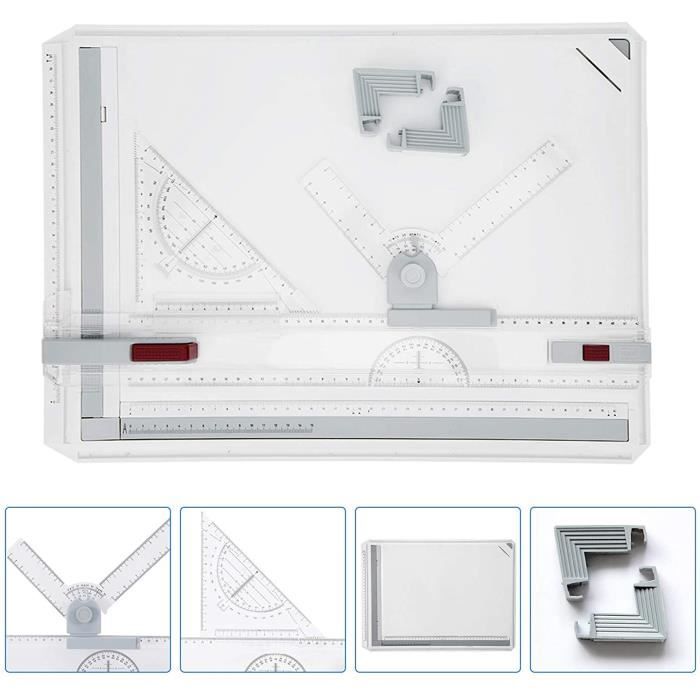 Planche à Dessin A3 Portable Avec Règles Intégrées – Parfaite Pour étudiants, Ingénieurs Et Designers