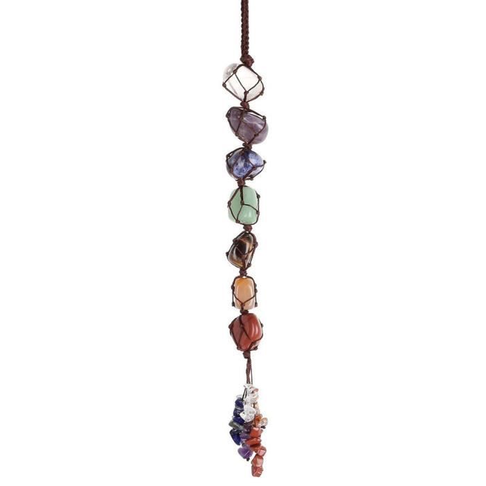 Ywei Pendule De Chakras Pendentif Reiki Guérison Point Pierre Cristaux