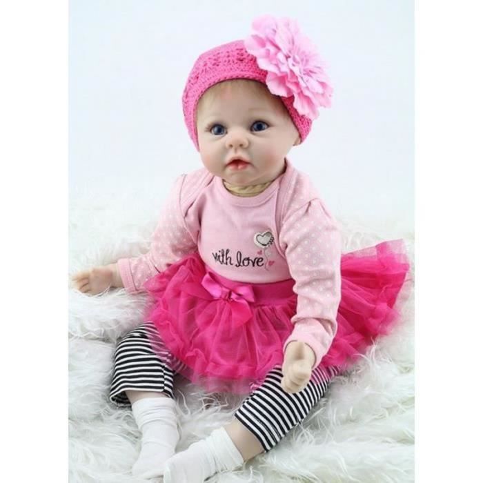 Yf165 Ziyiui 22 Poupee Reborn Vrai Vie Reborn Fille Bebe Lifelike Reborn Bebe Vinyle De Silicone Nouveau Ne Jouet Fait A La Cdiscount Jeux Jouets