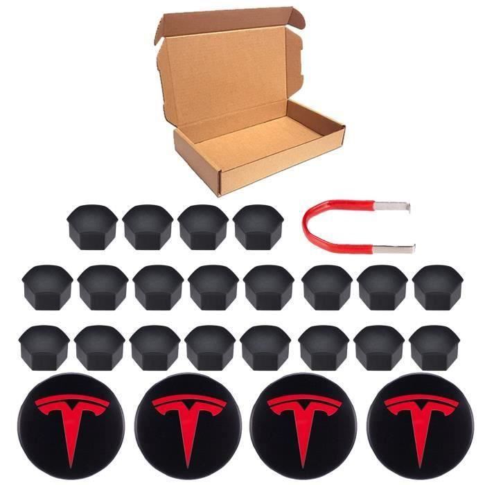 Lot De 20 Enjoliveurs écrous Pour Tesla Model 3 S X Y - Cache-boulons Décoratifs Argent Brillant - 11