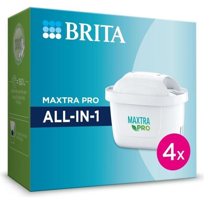 BRITA Pack de 4 cartouches filtrantes MAXTRA PRO All-in-1 - Nouveau MAXTRA  +, Plus - Cdiscount Electroménager