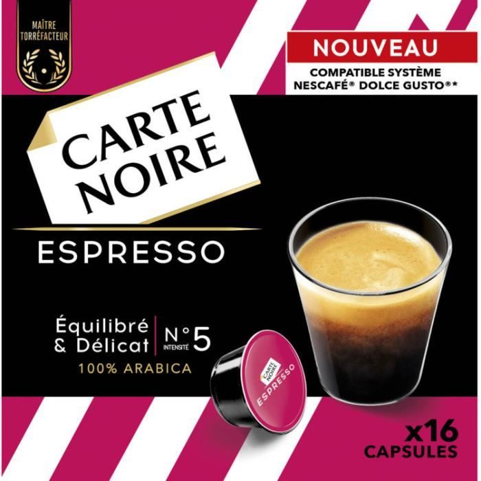 Carte Noire Lungo compatible Dolce Gusto - 16 capsules - Café