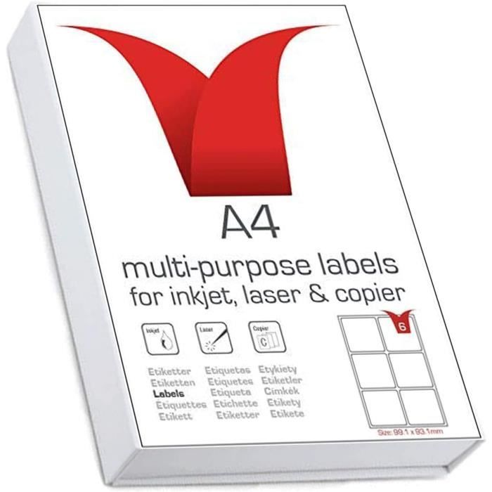 Lot De 20 Feuilles D'étiquettes A4 14 Par Feuille - 280 étiquettes