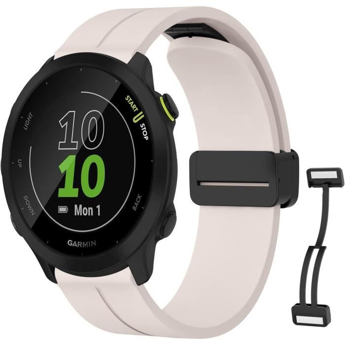 FiiMoo Cinturino Compatibile con Garmin Venu Sq 2/Venu 2 Plus/Garmin Vivoactive 5/Forerunner 245, 20mm Ricambio Cinturino, Cinturini Magnetici in Silicone per Garmin Forerunner 165-Grigio + Giallo