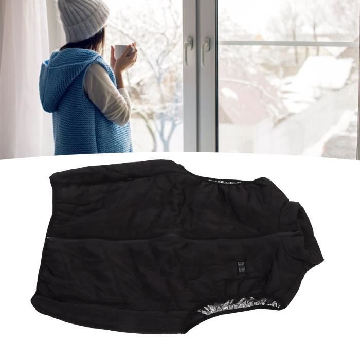 Veste Chauffante Unisexe 9 Zones - Fibre De Carbone - Pour Travail En Extérieur, Randonnée, Ski (batterie Non Incluse)