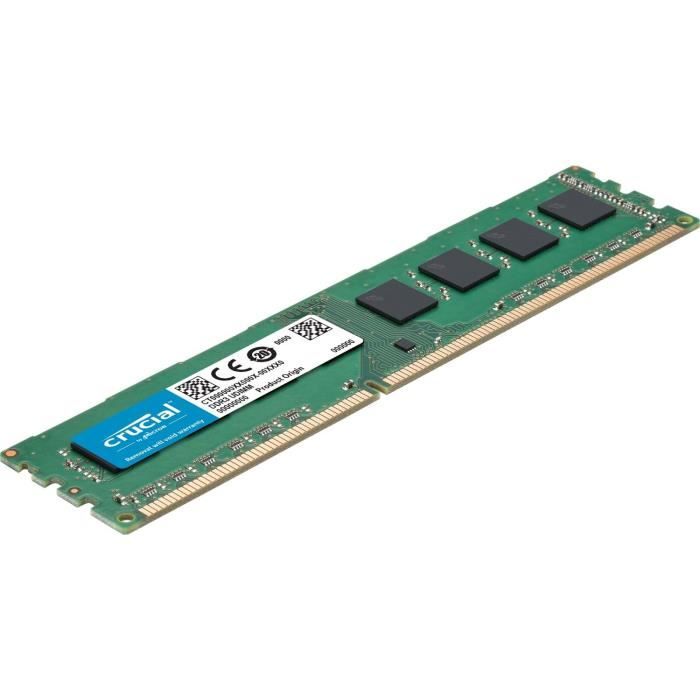 Top achat Memoire PC CRUCIAL Mémoire PC - DDR3L - 4GB - 1600 pas cher
