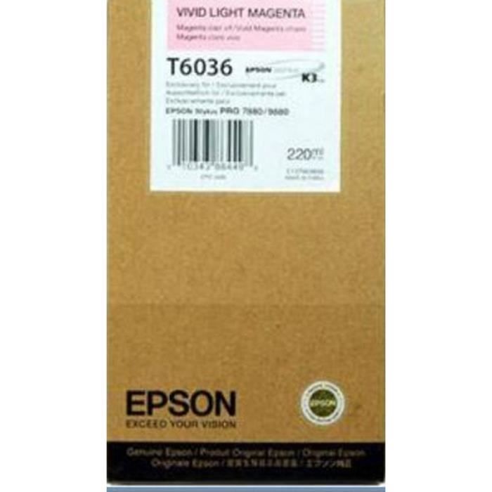 EPSON Cartouche d’encre T6036 – Magenta vif clair – Capacité standard 220ml