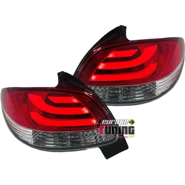 FEUX LED CELIS LCI ROUGES CRISTAL POUR PEUGEOT 206 et 206 + (03910)