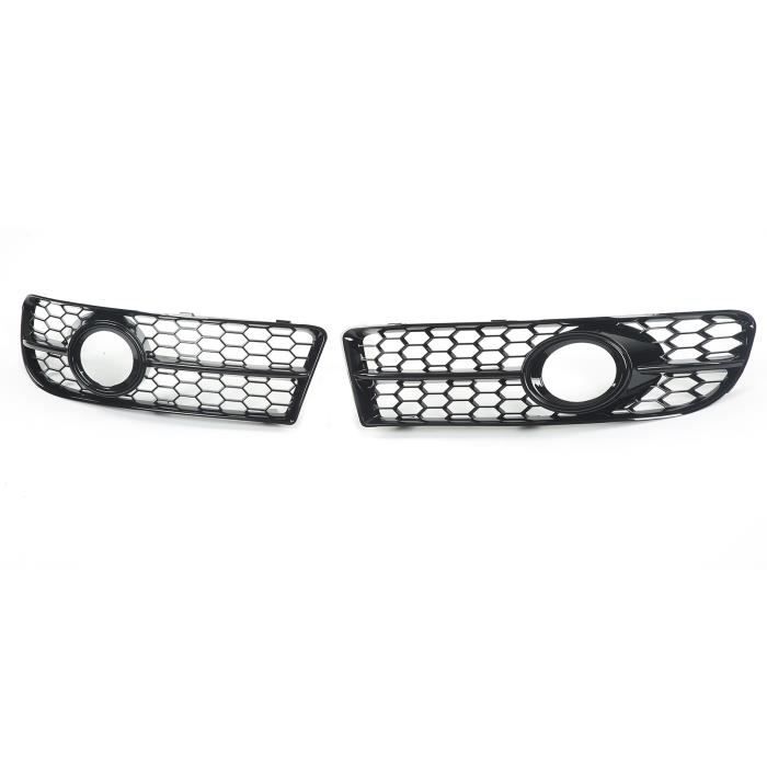 Caches Calandre Phare Antibrouillard Noir Brillant Pour Audi A4 B7 S4 2005-2008 - Réf. 8E0807681F/2F - 5