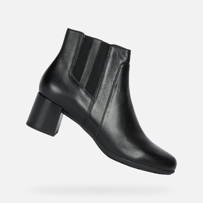 Chaussures Geox Femme New Annya Mid - Escarpins Cuir Nappa - Talon 5.5 Cm - Respirabilité Garantie
