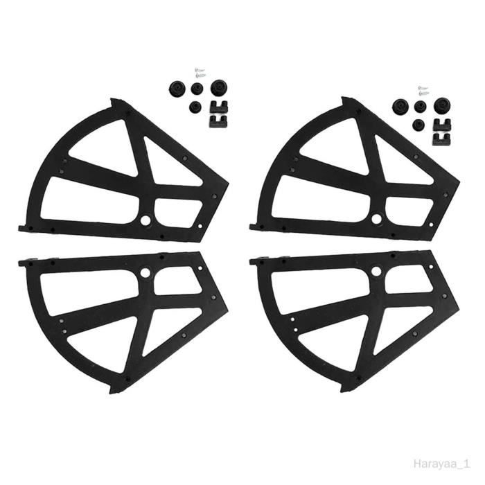 Lot De 2 Charnières Tiberham Pour Meuble à Chaussures - Acier Inoxydable Noir - 260x90mm
