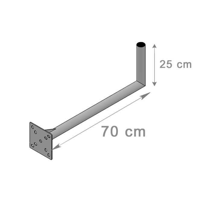 Support d'antenne pour installation sur mat déport 30 cm