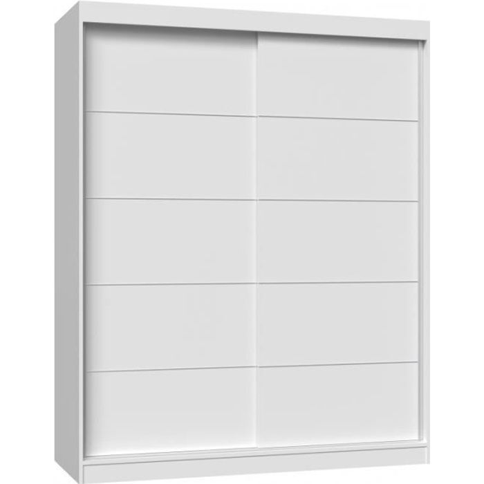 Paolo - armoire &agrave; 2 portes coulissantes - penderie l 160 cm - dressing de chambre 2 portes -