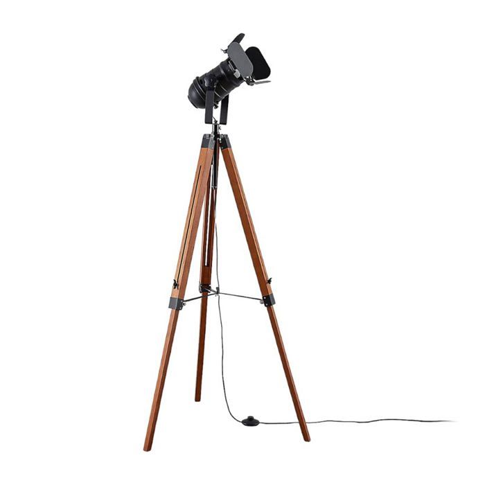 Lampadaire salon - Lindby - lampe sur pied - Bois - marron foncé noir Lampadaire salon - Lindby - lampe sur pied - Bois - marron foncé noir