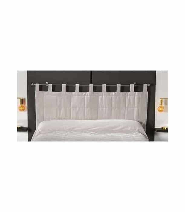 Tête de lit matelassée à brides écru - Taille: 70x160cm - Coloris: Ecru