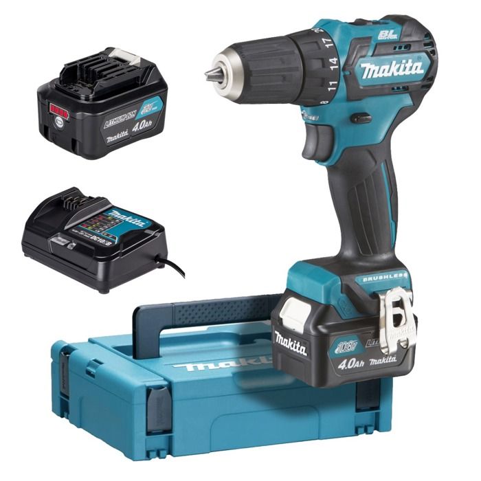 Makita DF332DSMJ Set perceuse visseuse Li Ion 10.8V 2x batterie 4 0ah dans MAKPAC moteur bushless 35Nm - vue 4