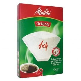 Filtres à Café Melitta 1x2 Brun - Lot De 80 Filtres - Papier Naturel Écru - Pour Café Filtre Goût Équilibré