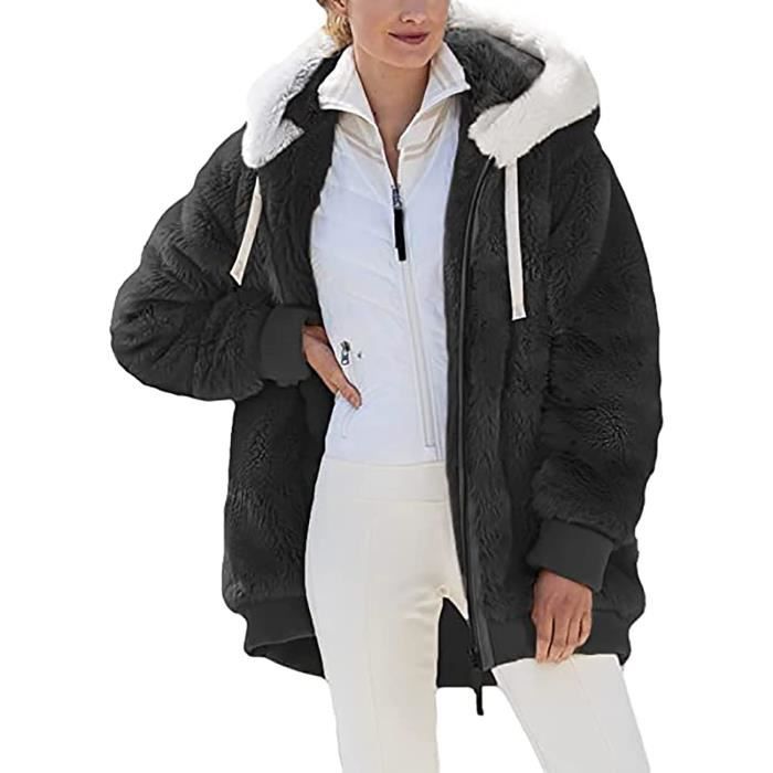 Veste longue polaire femme grande taille