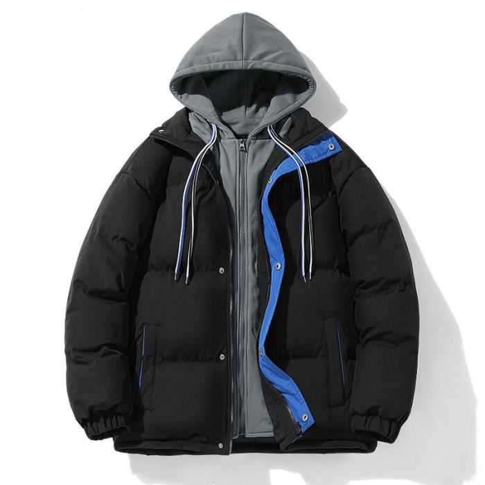 MAGCOMSEN Outdoor Veste Homme Hiver Imperméable MAGCOMSEN - Manteau Ski Polaire - Capuche Amovible - Coupe-vent Veste Montagne Capuche