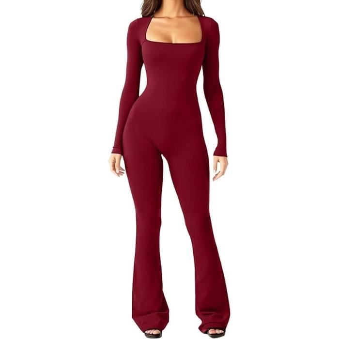 Oneforus Bodysuits à Boutons Pour Femmes à Manches Longues, Printemps Automne Hiver Col Rond Bouton-Pression Bodysuits Pour Femmes String