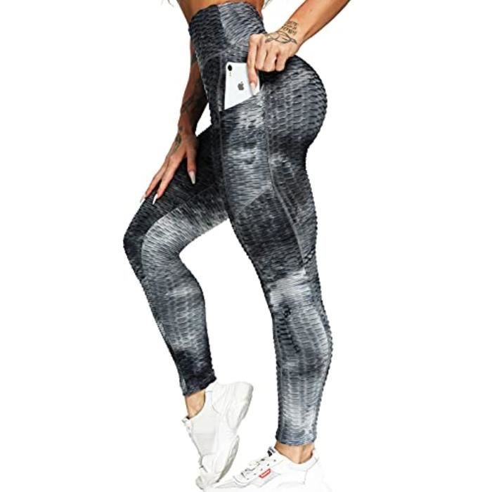 Leggings De Compression Femme Taille Haute 3D Anti-cellulite - Pantalon Fitness Minceur Sans Couture, Effet Push-up